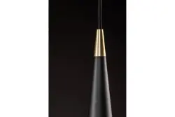 Decor Evi stożkowa lampa wisząca z aluminium czarna 4410