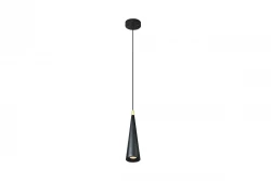 Decor Evi stożkowa lampa wisząca z aluminium czarna 4410