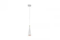 Decor Evi stożkowa aluminiowa lampa wisząca biała 4397