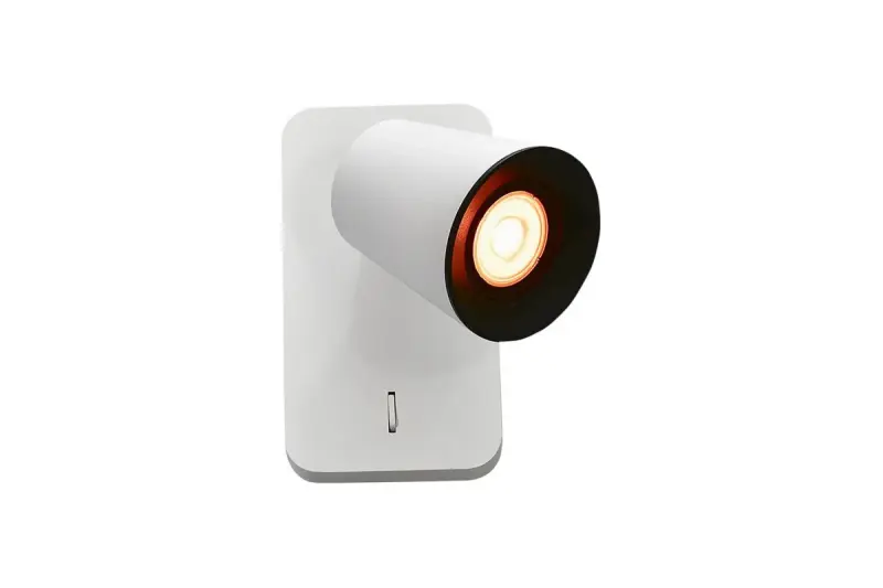 Decor Elli nowoczesna biała lampka ścienna z włącznikiem 4434