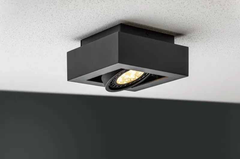 Deco Loid funkcjonalna czarna jednopunktowa lampa sufitowa z 1 źródłem światła 4687