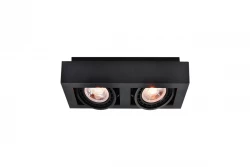 Decor Loid funkcjonalna czarna prostokątna lampa sufitowa z 2 punktami świetlnymi 4700