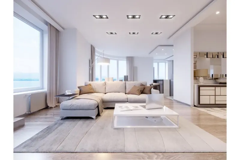 Decor Milo czarna bezramkowa lampa sufitowa wpuszczana z 2 źródłami światła 4755