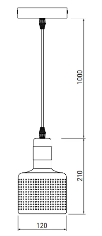 Dekor Bellis czarna złota cylindryczna lampa wisząca z 1 źródłem światła 4666