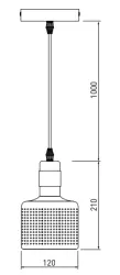 Decor Bellis biała złota cylindryczna lampa wisząca z 1 źródłem światła 4574
