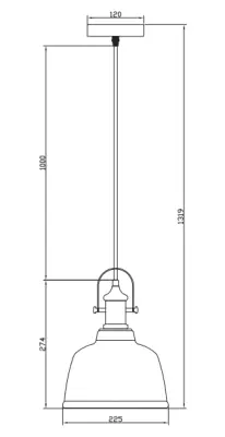 Dekor Muscari II czarna lampa wisząca z przydymionego szkła w metalicznym wykończeniu z mosiężnym uchwytem na żarówkę 3688