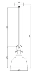 Dekor Muscari II czarna lampa wisząca z kloszem w kolorze dymionego szkła w metalicznym wykonaniu oraz czarną oprawką lampy 3862