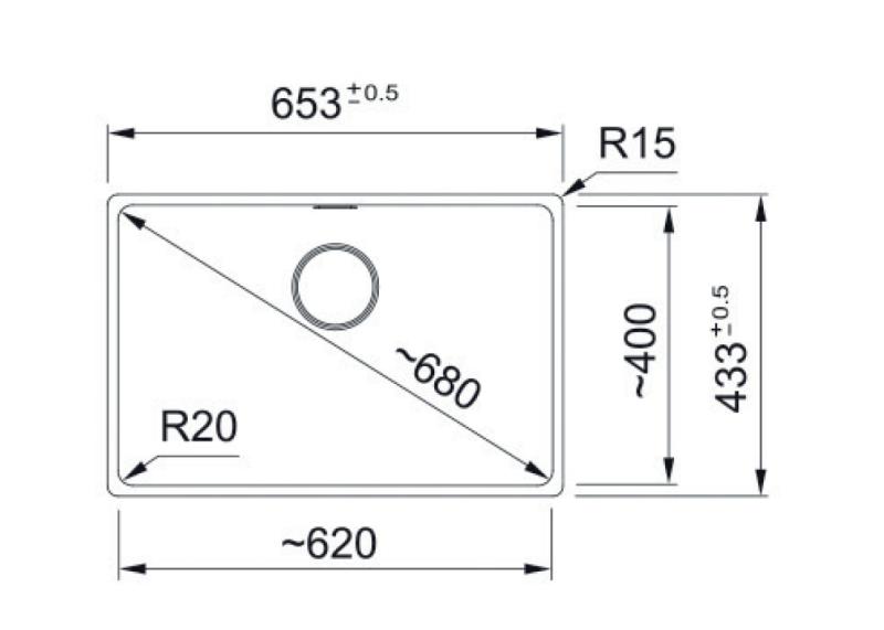 Franke Maris MRG 210-62 Fragranite matowy czarny zlewozmywak do zabudowy płaskiej