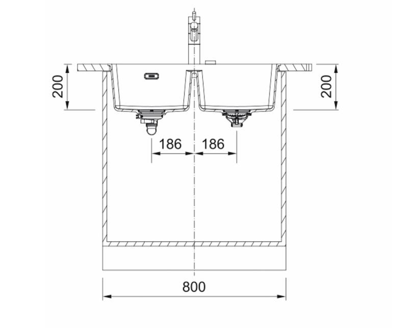Franke Maris MRG 220-35-35 Fragranite Onyx podwójny zlew wpuszczany w blat