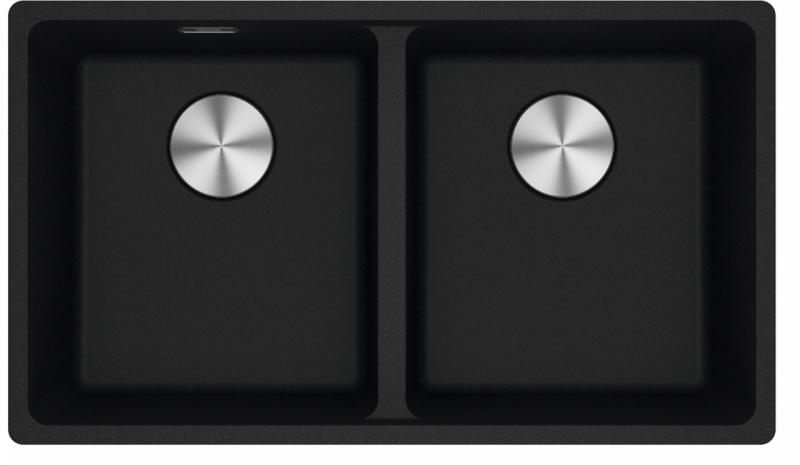 Franke Maris MRG 220-35-35 Fragranite Onyx podwójny zlew wpuszczany w blat