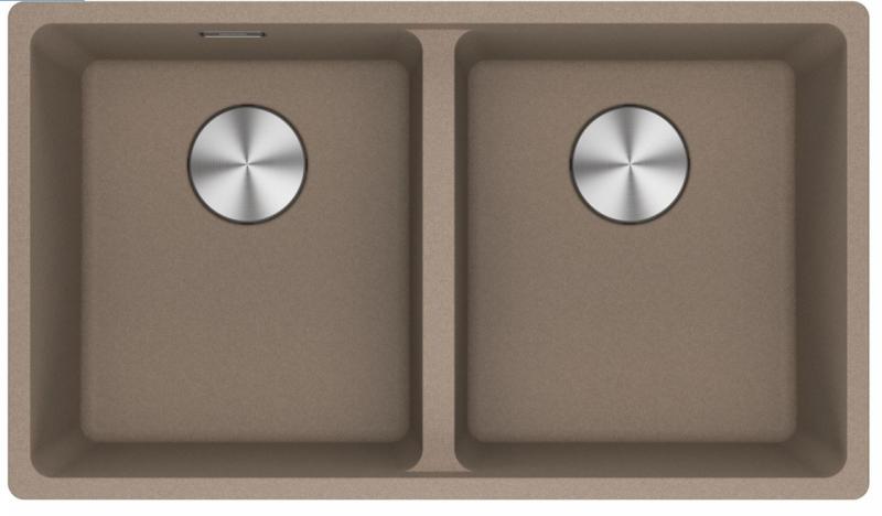 Franke Maris MRG 220-35-35 Fragranite Oyster podwójna zlewka do montażu równego z powierzchnią