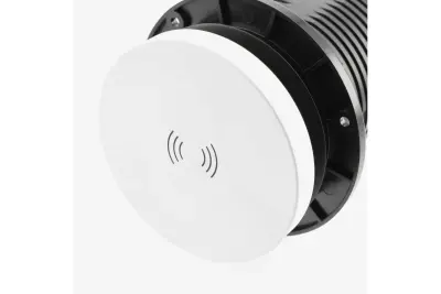 Indux Lift chowane gniazdo kuchenne z uziemieniem w blacie roboczym, białe, z oświetleniem, 2 x USB i ładowaniem bezprzewodowym 1208957838
