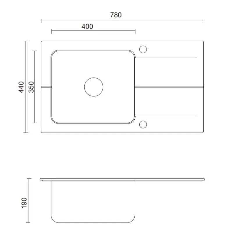 Quadri Fusion montowany zlew ze stali nierdzewnej z ociekaczem z onyksowego granitu 78x44 odwracalny 1208957871