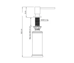 Vierkante Inbouw Zeepdispenser Quadri Tenby RVS, van boven navulbaar 1208957894