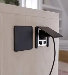 Indux Flip matowa czarna Gniazdo wpuszczane z uziemieniem z 2xUSB A, 1xRJ45 i 1 złączem HDMI 1208957917