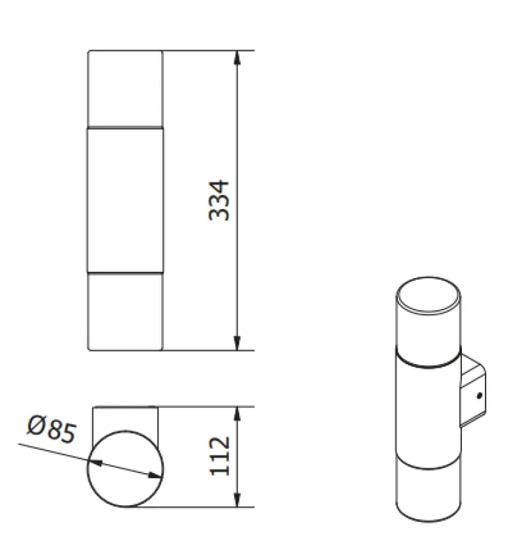 Verlichting Corta oświetlenie ogrodowe lampa ścienna antracytowa na 2 źródła światła 1289002