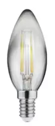 Dekoracyjna owalna lampa LED Lumiere E14 żarnik ciepła biel 2700K szkło dymione 35mm