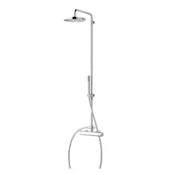 Waterevolution Flow zestaw prysznicowy z deszczownicą matowa biel T141BR