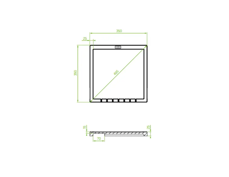 Aquadesign Unix granitowa suszarka do naczyń granitowa 35x35cm beżowa 1208958210