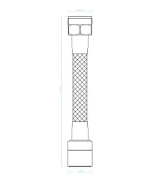 Aquadesign 2-funkcyjny przedłużony perlator z elastycznym wylotem 13 cm chrom M22 i M24 1208958229