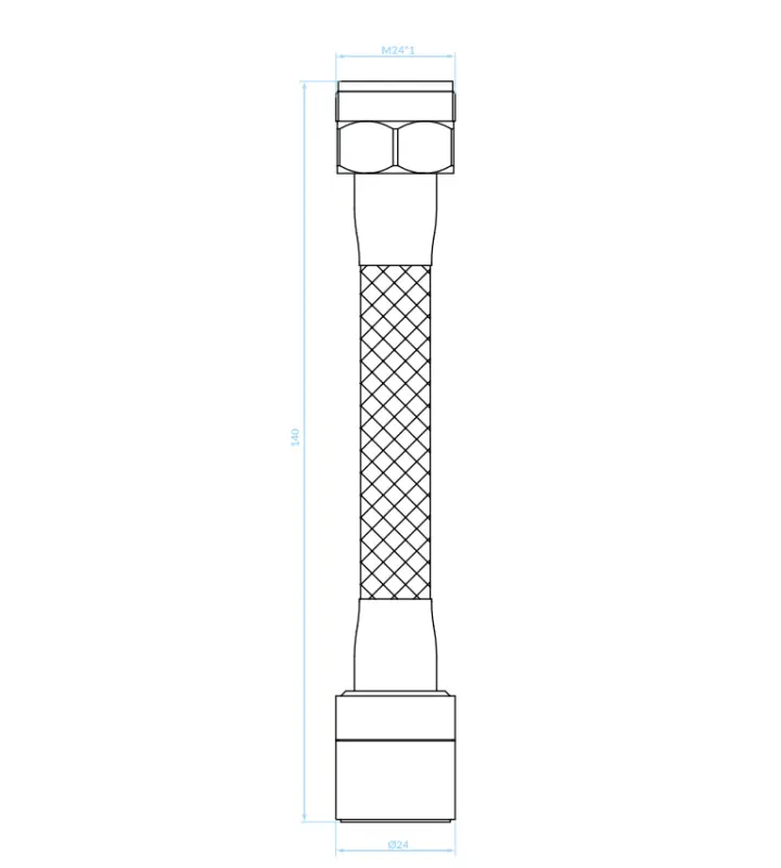 Aquadesign 2-funkcyjny przedłużony perlator z elastycznym wylotem 13 cm chrom M22 i M24 1208958229