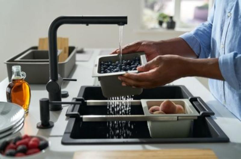 Franke Uniwersalny zestaw akcesoriów all in set 5, deska do krojenia, wkładka, mata ociekowa i pojemnik 112.0655.489