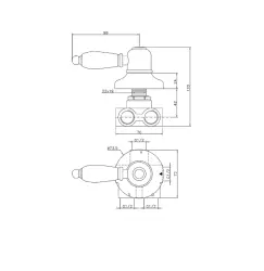 Huber Croisette Przełącznik Złoty 1/2 CS0002702G