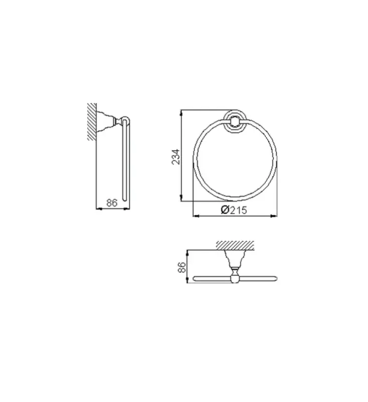 Huber Croisette Klasyczny Wieszak na Ręczniki Brązowy 4018.01H.BA
