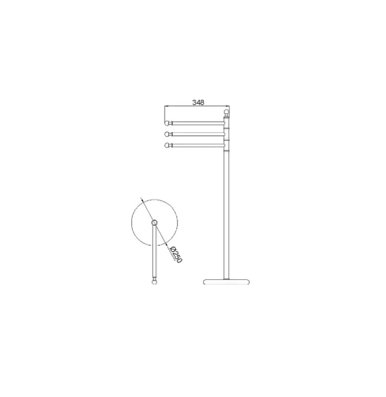 Huber Croisette Klasyczny Stojak na Ręczniki Brązowy 4042.01H.BA