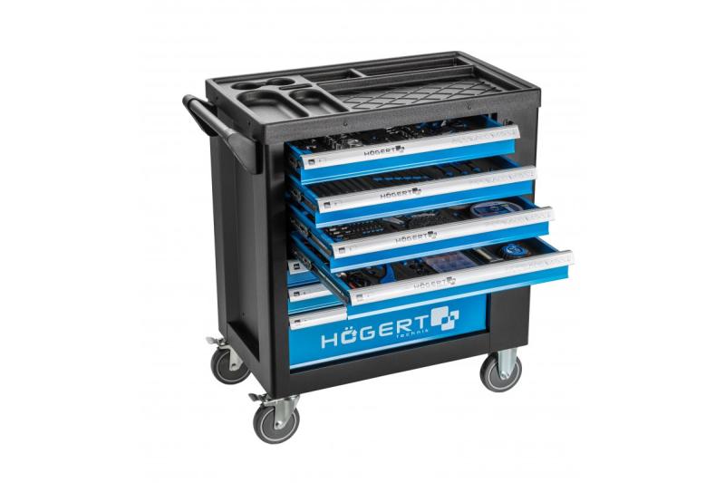 Hoegert szafka na narzędzia z 7 szufladami i bocznymi drzwiami z akcesoriami 544 sztuki. 1208962010