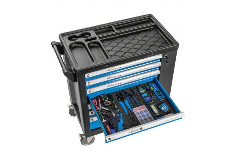 Hoegert szafka na narzędzia z 7 szufladami i bocznymi drzwiami z akcesoriami 544 sztuki. 1208962010