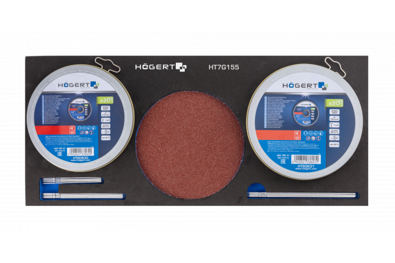 Zestaw ściernic Hoegert do cięcia metalu i stali nierdzewnej, 60 sztuk. 1208962062