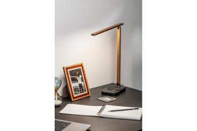 Lampa biurkowa Decor Bressi 8W 450lm AC220-240V 3-CCT Bezprzewodowe Ładowanie USB PF>0,5 RA>80 Czarna/Złota 1208962479
