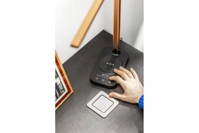 Lampa biurkowa Decor Bressi 8W 450lm AC220-240V 3-CCT Bezprzewodowe Ładowanie USB PF>0,5 RA>80 Czarna/Złota 1208962479