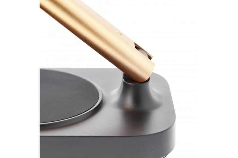 Lampa biurkowa Decor Bressi 8W 450lm AC220-240V 3-CCT Bezprzewodowe Ładowanie USB PF>0,5 RA>80 Czarna/Złota 1208962479