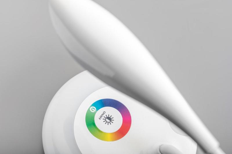 Dekoracyjna lampka stołowa GALACTIC LED 5W 240lm 5V DC 4000K RGB podstawa USB ładowanie białe korpus 1208962485