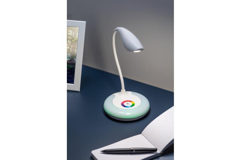 Dekoracyjna lampka stołowa GALACTIC LED 5W 240lm 5V DC 4000K RGB podstawa USB ładowanie białe korpus 1208962485