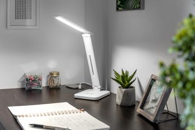 Decor IZUKA LED lampka biurkowa 6W 400lm AC220-240V 50/60Hz CCT ładowarka indukcyjna biała. 1208962496