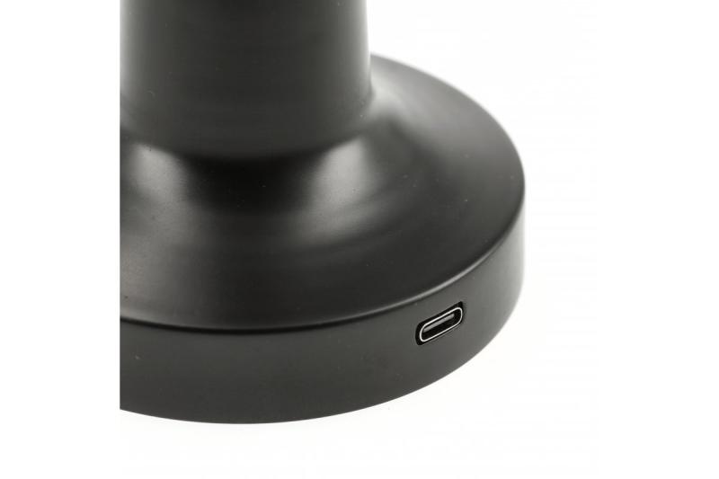 Dekoracyjna lampka biurkowa Monum 3W 200lm DC 5V 1A 3000 K 3 stopnie. Ściemniana z baterią 1800 mAh, czarna. 1208962504