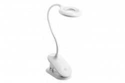 Dekoracyjna lampka biurkowa RINGO 4W 200lm. DC5V 1A 3000K-6000K 3-CCT bat.1200 mAh Ra>80 ściemnialna biała. 1208962507