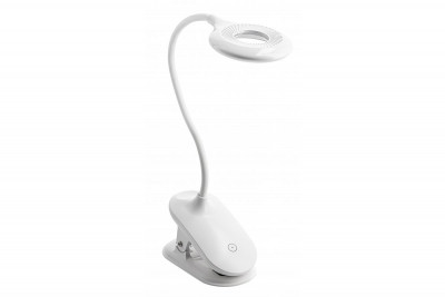 Dekoracyjna lampka biurkowa RINGO 4W 200lm. DC5V 1A 3000K-6000K 3-CCT bat.1200 mAh Ra>80 ściemnialna biała. 1208962507