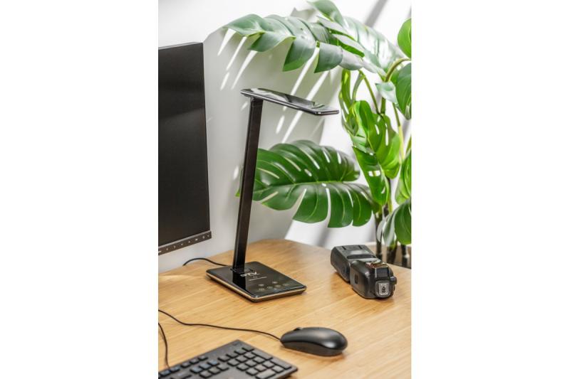 Dekoracyjna Lampka Biurkowa Tritton 6W 340lm AC220-240V 4-CCT Bezprzewodowe Ładowanie USB PF>0.5 RA>80 czarna 1208962518
