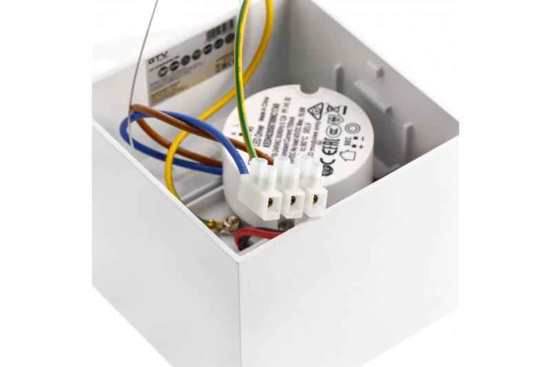 Dekoracyjna oprawa LED ARTEMIDA 20W 1920lm AC220-240V 50/60 Hz PF>0,9 Ra≥80 IP20 IK08 4000K 38° kwadratowa biała. 1208962641