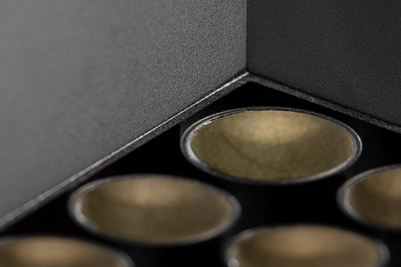 Dekoracyjna oprawa LED ARTEMIDA 20W 1920lm AC220-240V 50/60 Hz PF>0,9 Ra≥80 IP20 IK08 4000K 38° kwadratowa czarna. 1208962642