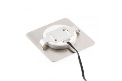 Dekoracyjna oprawa LED na schody ESCADA KB DC12V kwadratowa matowa szklana pokrywa 0,8W 70lm 4000K inox kabel 150cm.