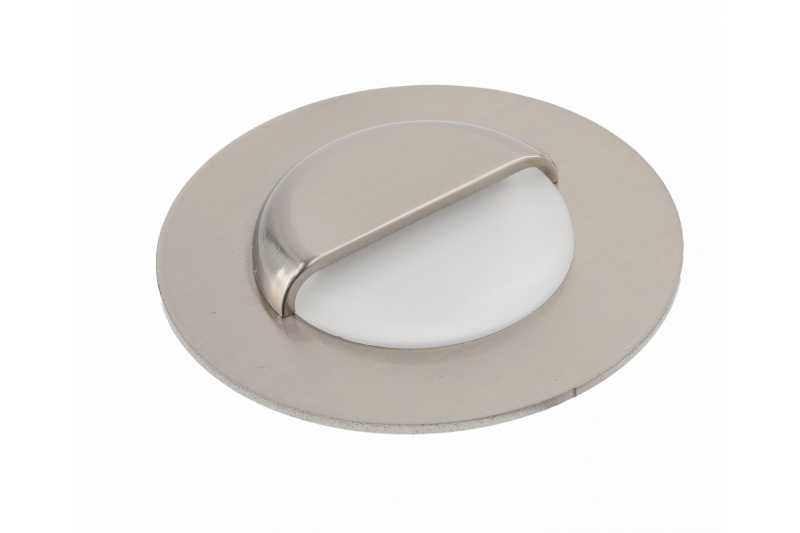 Dekoracyjna LED oprawa schodowa ESCADA OB DC12V okrągła matowa szklana obudowa 0,8W 70lm 4000K inox kabel 150cm