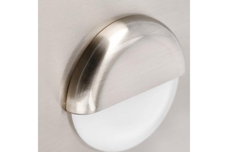 Dekoracyjna LED oprawa schodowa ESCADA OB DC12V okrągła matowa szklana obudowa 0,8W 70lm 4000K inox kabel 150cm