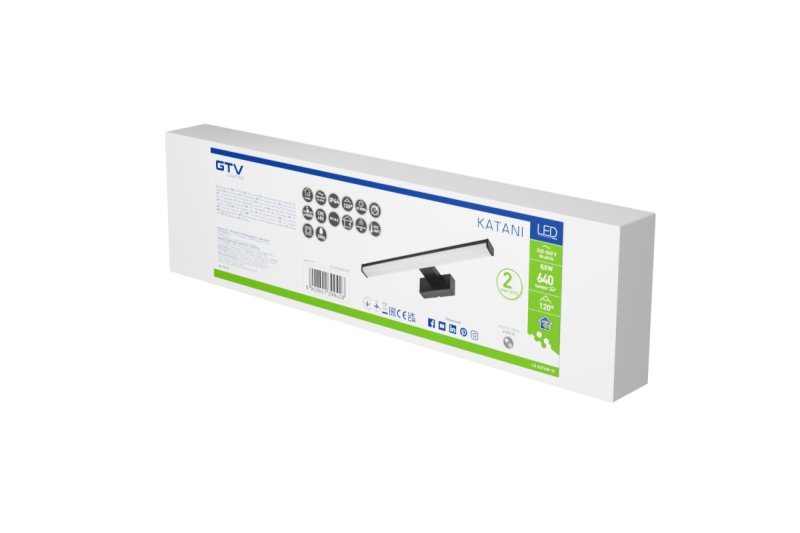 Ozdobny oprawka LED Catania 400mm 8W AC220-240V 50/60Hz 4000K IP44 RA >80 640lm Czarny. 1208962884