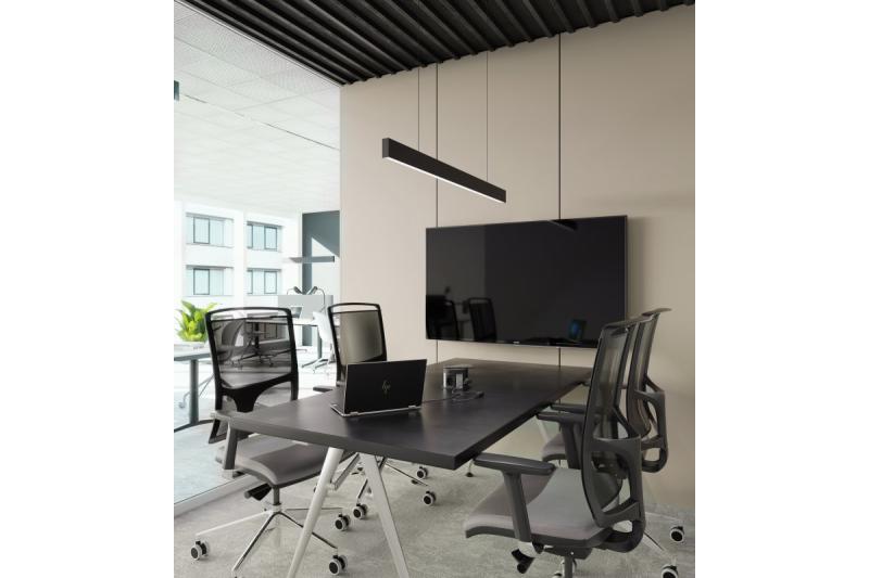 Ozdobna lampa LED wisząca LIVIA 40W 3600lm AC220-240V 50-60Hz 100° RA>80 IP20 AL/PC 4000K 120cm czarna. 1208962913