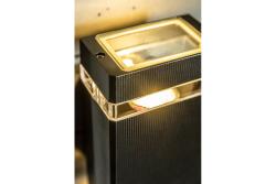 Dekoracyjna oprawa ścienna z dwukierunkowym światłem NESSA GU10 MAX.2x50W IP54 AC220-240V 50/60Hz czarna. 1208963007
